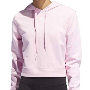 Cropped Pink Adidas Hoodie